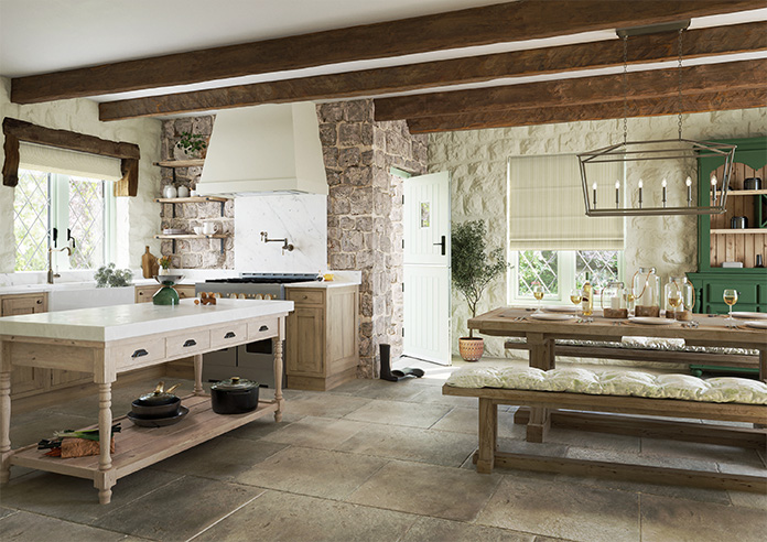 Nautical Stripes, Sand Dollar - Roman Blind - Image 6